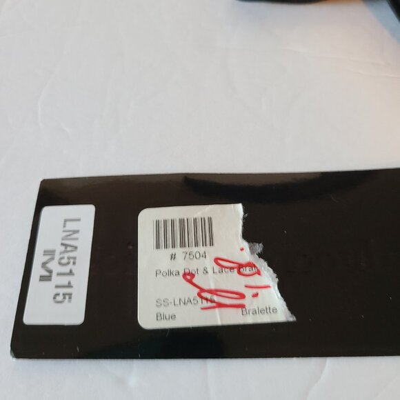 BEDROOM STORIES POLKA DOT&LACE BRALETTE- UNDER WIRE-MAGENTA /BLACK - SIZE MEDIUM - Picture 8 of 8